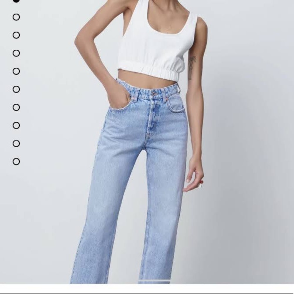 Zara Hi Rise Straight Jean